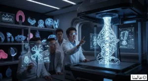 صورة تعبيرية تجسد مستقبل الطباعة ثلاثية الأبعاد والابتكارات المتوقعة مثل الطباعة الحيوية والطباعة رباعية الأبعاد