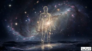 رسم يوضح ارتباط الإنسان بالكون وأننا مصنوعون من غبار النجوم