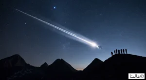 رسم تخيلي للكويكب أبوفيس Apophis يقترب من كوكب الأرض