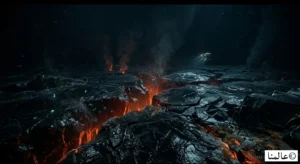 رسم توضيحي لطبقات الكواكب المائية والضغط الهائل الذي يشكل الجليد الساخن 7 في قاع المحيط
